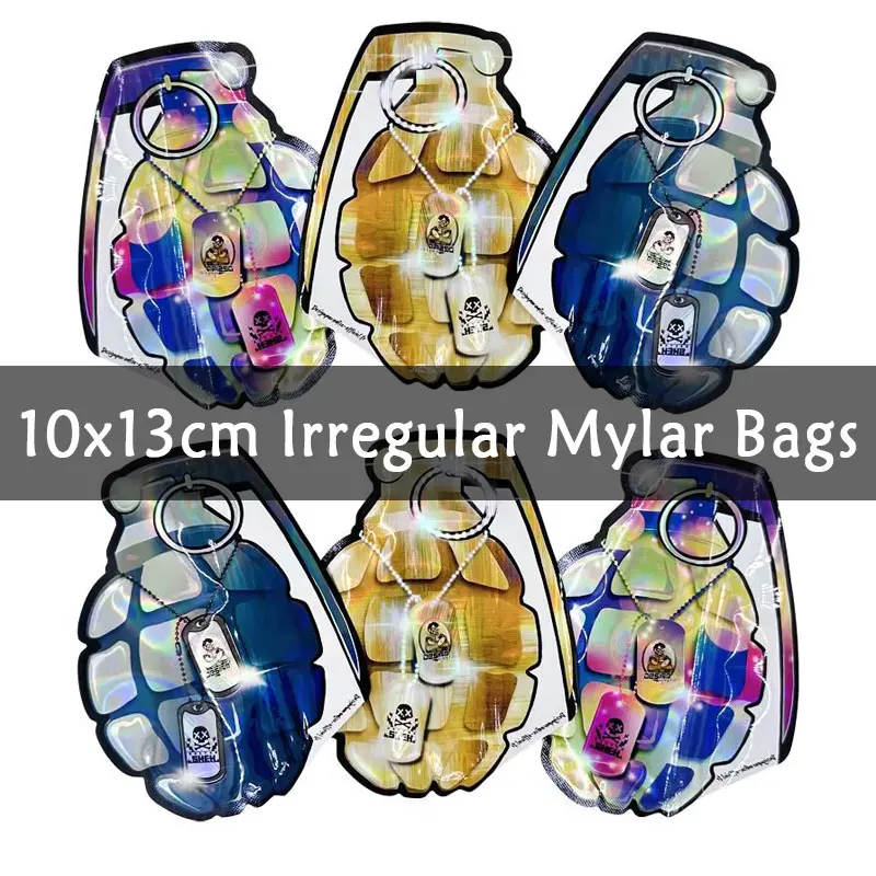 10X13CM Irregular Reusable Big Waterproof Bags Plastic Storage Mylar Bags Resealable Packaging Ziplock Pouch Spice Powder Bag