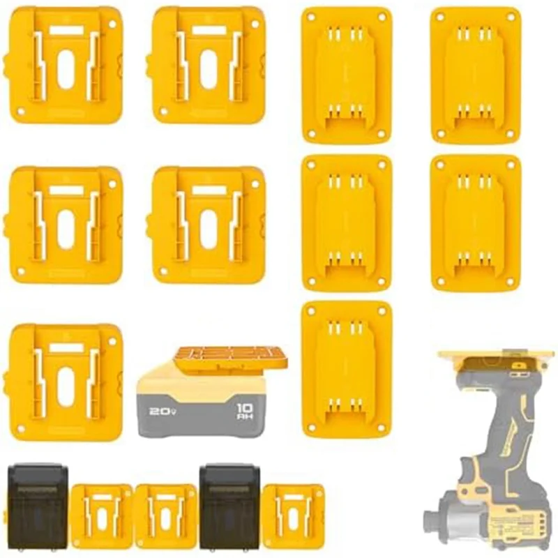 ABJY-حامل البطارية أداة حامل، 5 قطعة حامل البطارية جدار جبل للبطارية، 5 قطعة حامل الأدوات جدار جبل لأداة Du