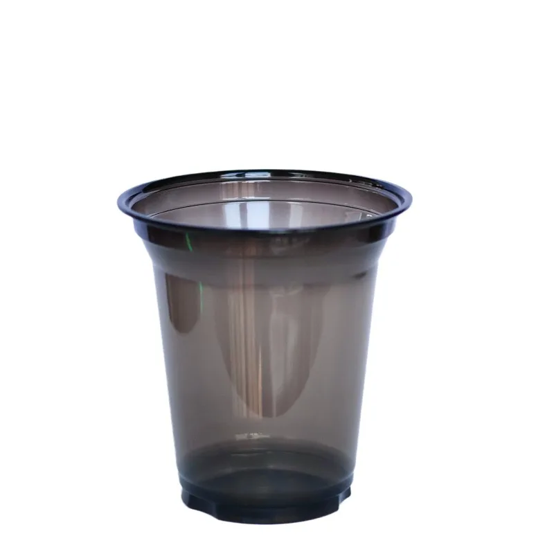 Disposable black American iced coffee cup with lid, takeaway cup coffee cup