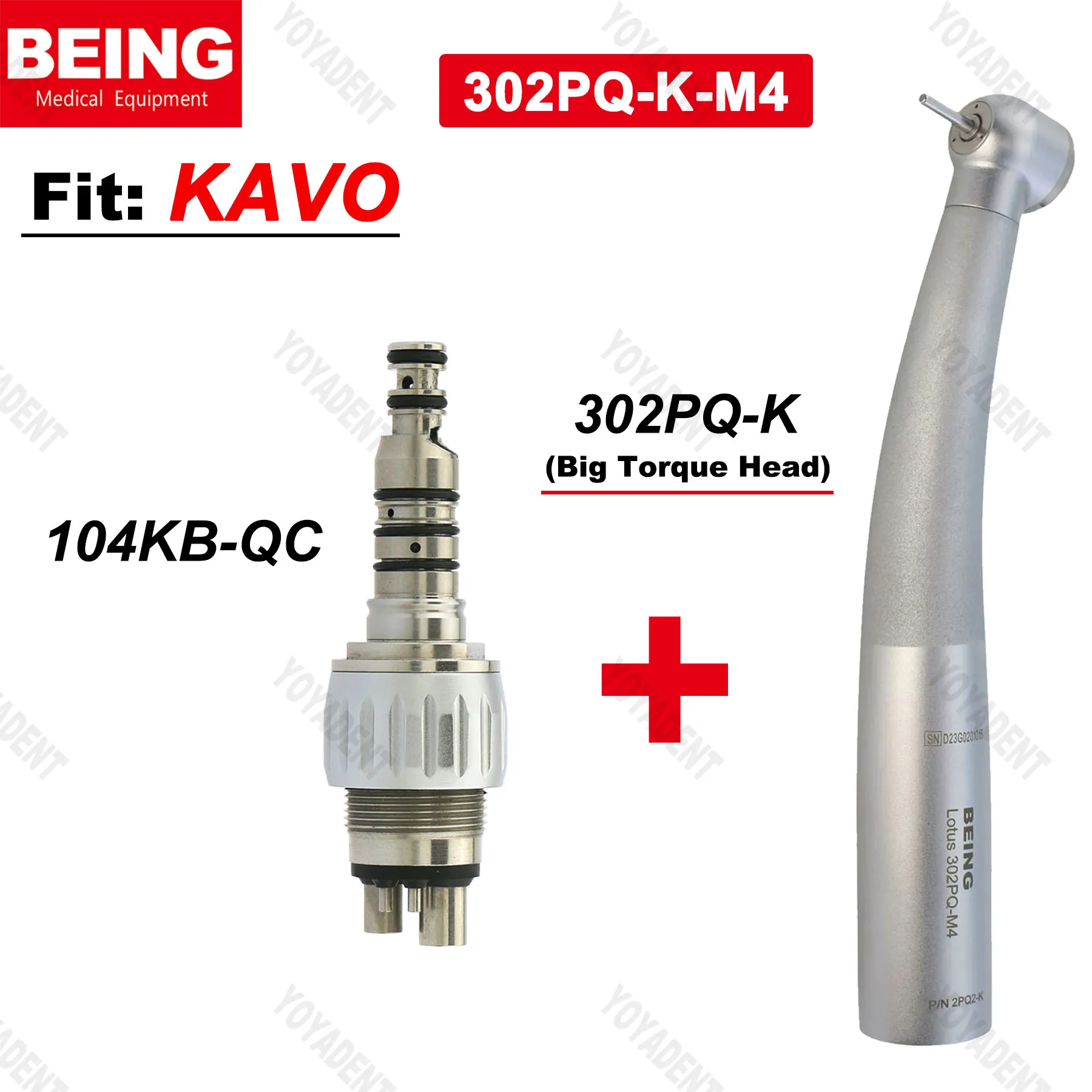 BEING Dental Turbine High Speed Handpiece 4 Hole MULTIflex Quick Coupler Fit KAVO Dentistry Accessories