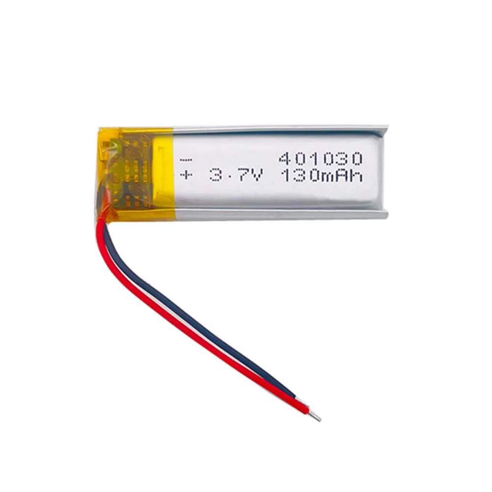 10PCS 401030 371030 3.7V 130mAh Lithium Polymer Lipo Rechargeable Battery For MP3 MP4 GPS Bluetooth Headset Video Pen Camera
