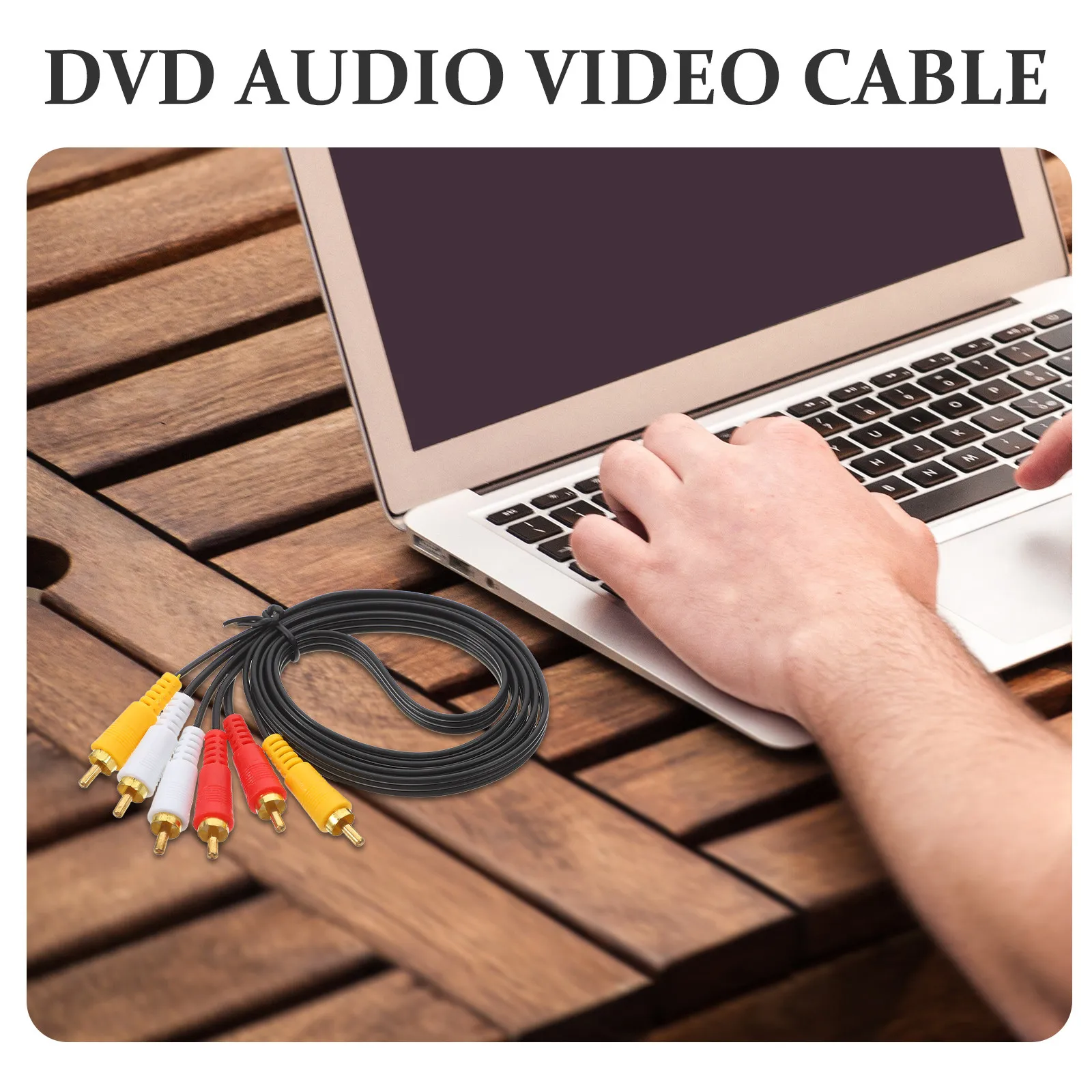 AV Audio Video Cable 3 Pairs 1 5 Meter Red White Yellow Gold Plated Connectors Soft PVC for TV Speaker