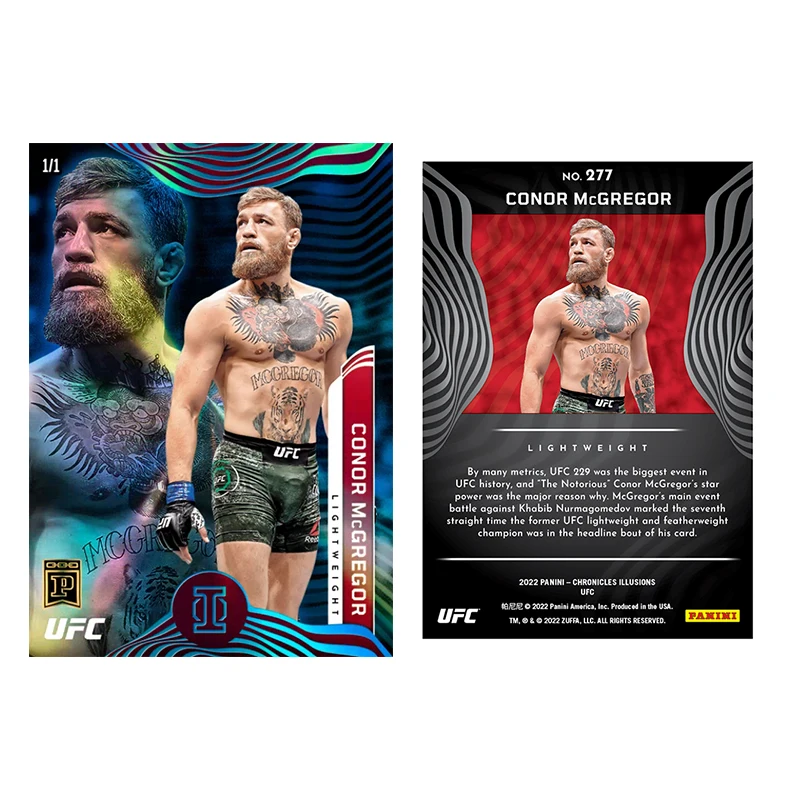 Homemade Diy Panini UFC Series Conor Mcgregor Jon Jones Sean Omalley Collection Flash Card Toys Gift - view 2