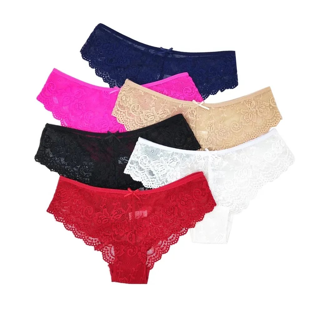 new Sexy Low-Rise Lace Panties 5 PCS/SET Women Floral Underwear M-XL Girls Underpants Ladies Lingerie