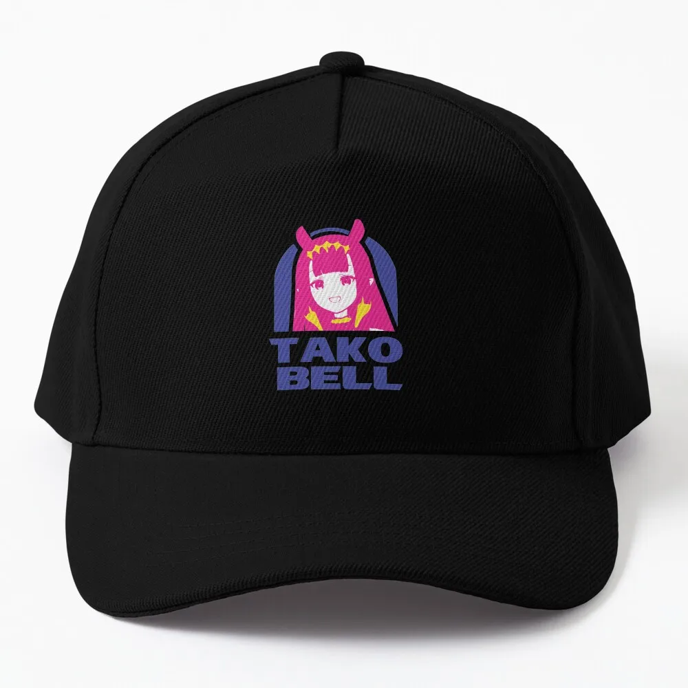 

Hololive EN Ina TAKO BELL Logo Parody Baseball Cap Trucker Hats Sunscreen birthday derby hat Baseball Cap For Men Women's