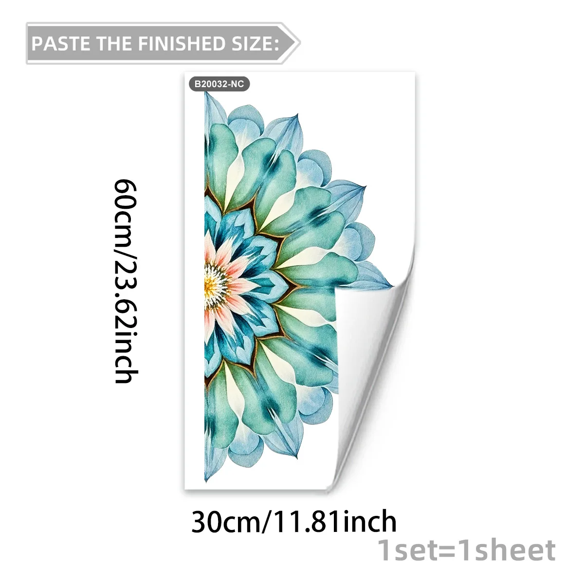 For Living Room Removable Reusable for mandala Wall Decal Sturdy PVC Wall Decoration Sticker for mandala Pattern