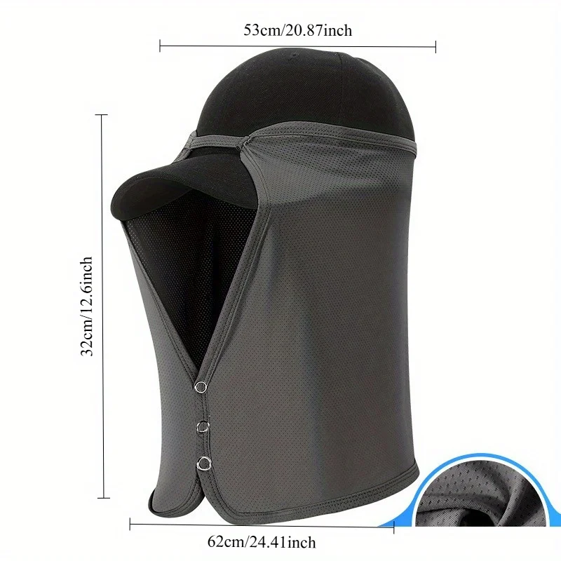 قناع الحرير الجليدي للحماية من أشعة الشمس في الصيف والمشي لمسافات طويلة وصيد الأسماك ومنع البعوض للحماية من الأشعة فوق البنفسجية #4