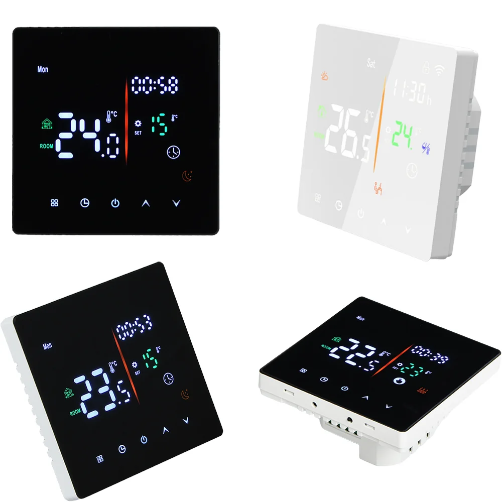 Minco Heat NEW LED ScreenAC90-240V 3A/16A WiFi Tuya Smart Thermostat Work with Underfloor Heating/Water /Gas Boiler Thermostat