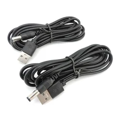 0.8M/2M 5V DC Power Cable USB 2.0 Male A to DC 5.5mm x 2.5mm 2.1mm Plug Cord Socket Line