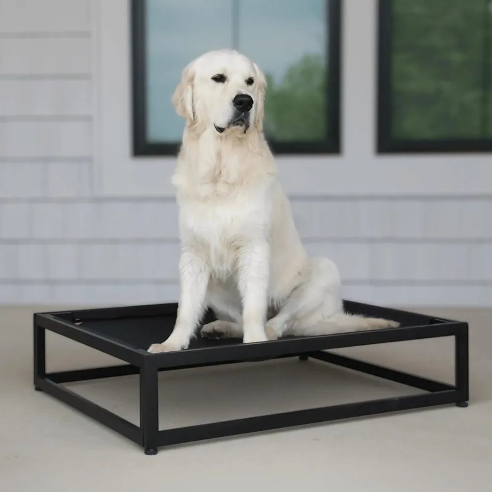 سرير كلب مرتفع فاخر من FUZI، سرير أليف مرتفع للاستخدام الداخلي والخارجي، مقاوم للمضغ ومتين، تصميم مسامي للراحة #6