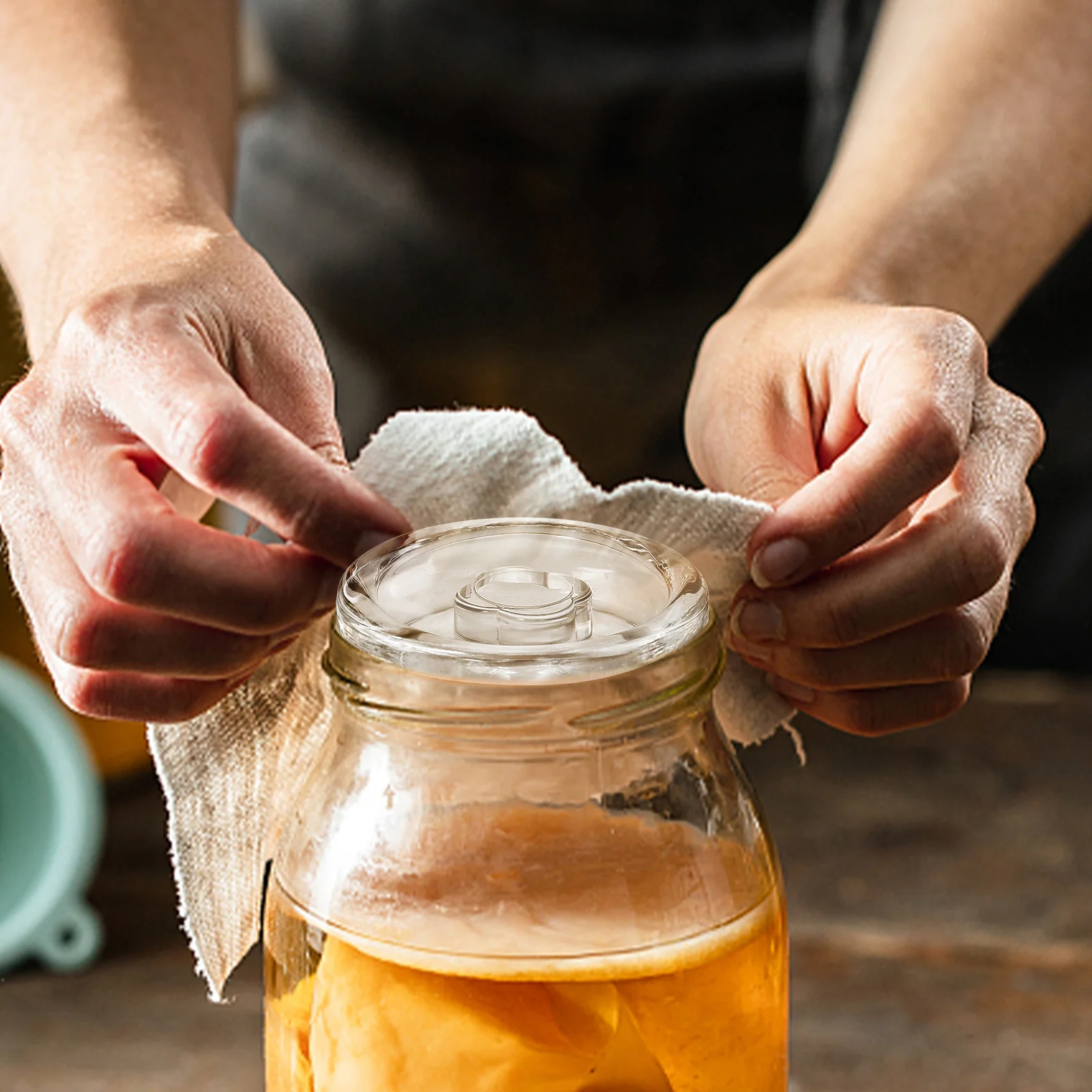 Pesos de vidro fermentado tampas de fermentação pesada cozinha doméstica para frascos de boca larga pequenos