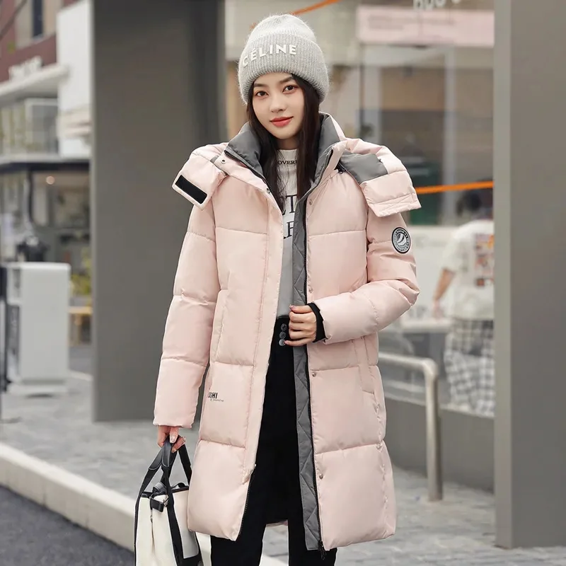 

Plus Size Down Cotton-Padded Coat Women Parkas Long Winter 2025 New Warm Cotton Padded Jacket Outcoat Hooded Overcoat Female Top