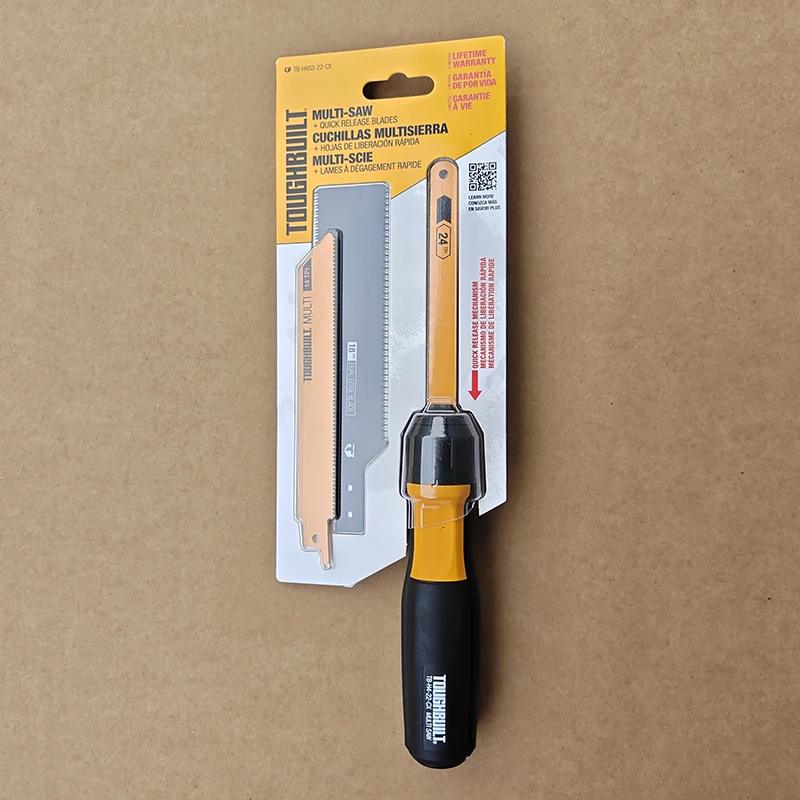 TOUGHBUILT TB‑H4S3‑22‑CX Multi‑Saw Hand Saw Kit Quick‑Release Handle 3 Interchangeable Saw Blades