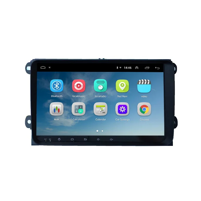 Reproductor estéreo de DVD con cámara de marcha atrás para coche VW Universal, Android 8,1, 9 pulgadas