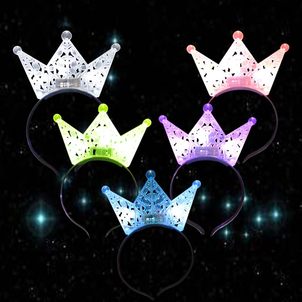 

2 Pcs Crown Hoops Elastic Durable Kids Adult Party Concert Club Bar Show Accessories Hair Party Hair Accessories B