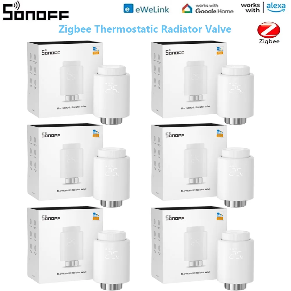 SONOFF Smart TRV Zigbee Thermostatic Radiator Valve TRVZB Home Heating Temperature Control Support Alexa Google ZHA MQTT Ewelink