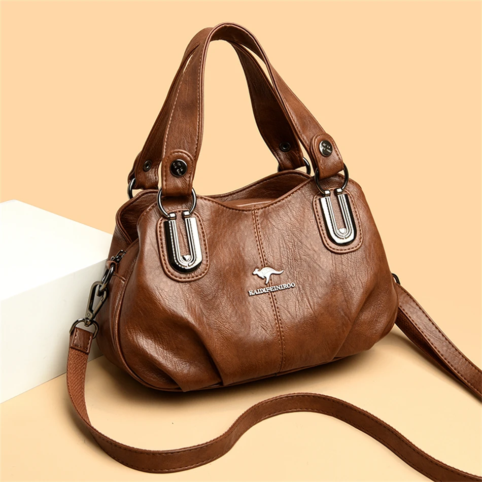 3 Layers Large Capacity High Quality Designer Handbags Soft Leather Ladies Shoulder Crossbody Bags for Women Luxury Handbags