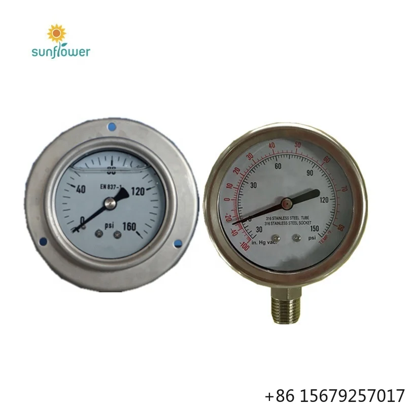 Female screwed welding joint pressure gauge meter supplier