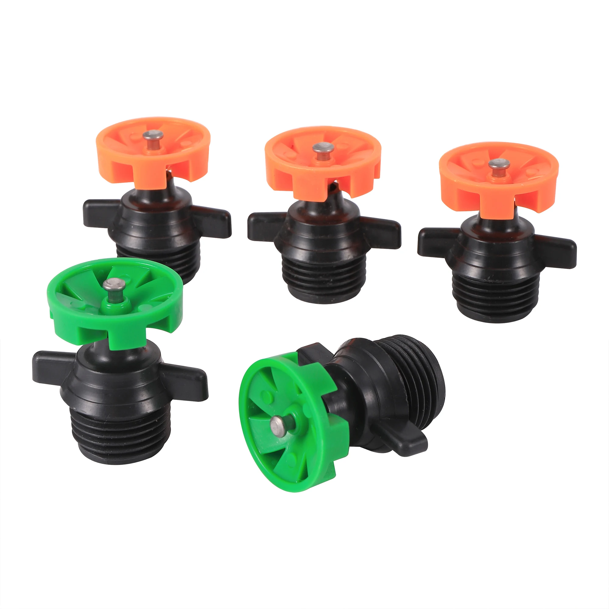 3pcs Automatic Rotating Sprinkler 1/2 Inch Male Thread 60 Degree Rotating Watering Nozzle Garden Lawn Irrigation Nozzle