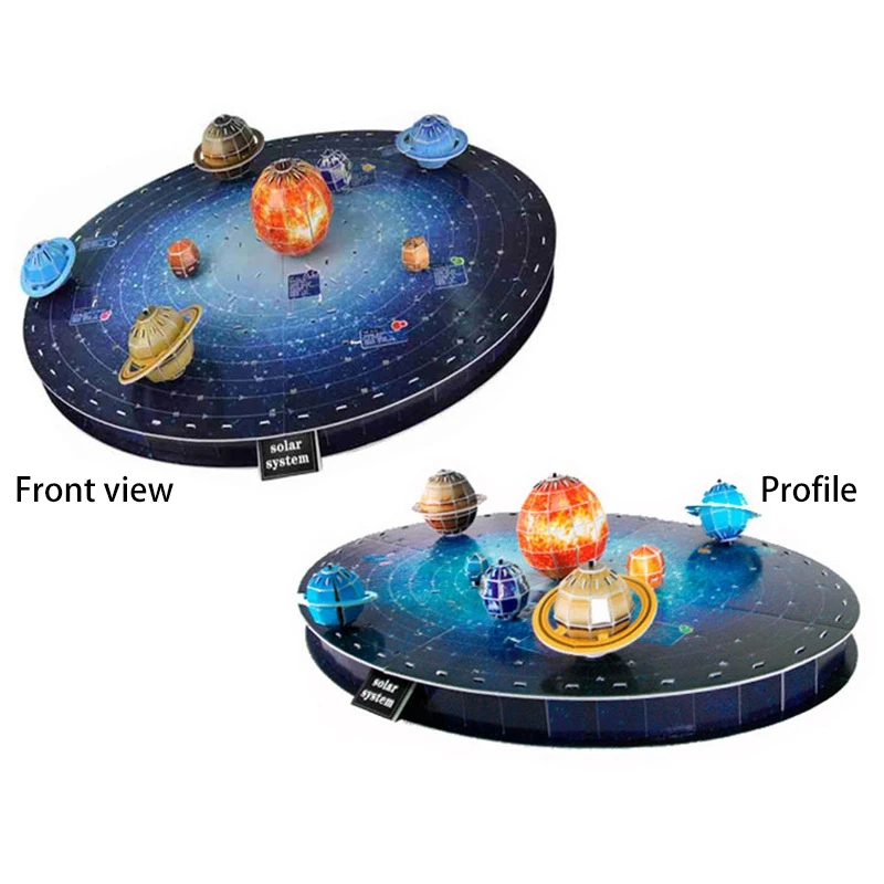 146Pcs 3D Solar System Puzzle Set Planet Board Game 3D Paper DIY Jigsaw Learning & Education Science Toy Age 6+ Birthday Gift