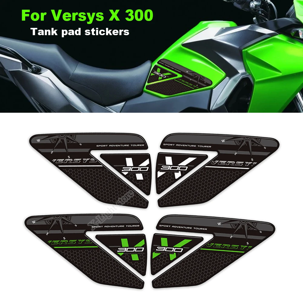 

Motorcycle Fuel Tank pad stickers Waterproof Decals decoration kit accessory For Kawasaki Versys X 300 X300 Versys-X