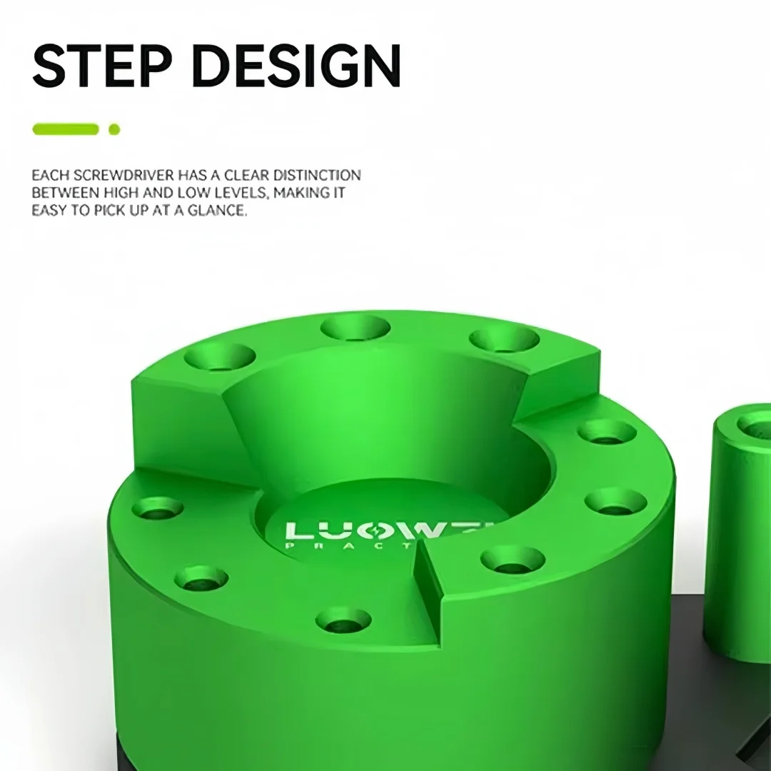LUOWEI LW-316 Screwdriver Organizer Rail Rack 360° Rotating Storage with Built-in Magnets For Phone Repair Screwdriver Container