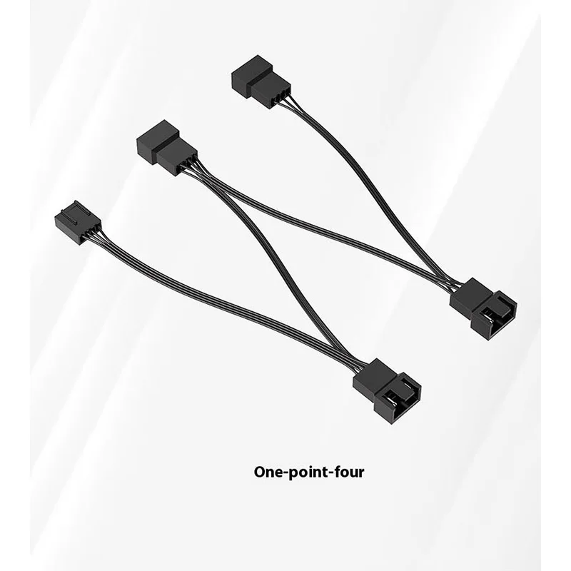 Coolcirc câble de ventilateur PWM 4 broches 1 à 4/3/2/1 voies séparateur connecteur de câble d'extension à manchon noir câbles d'extension Pwm