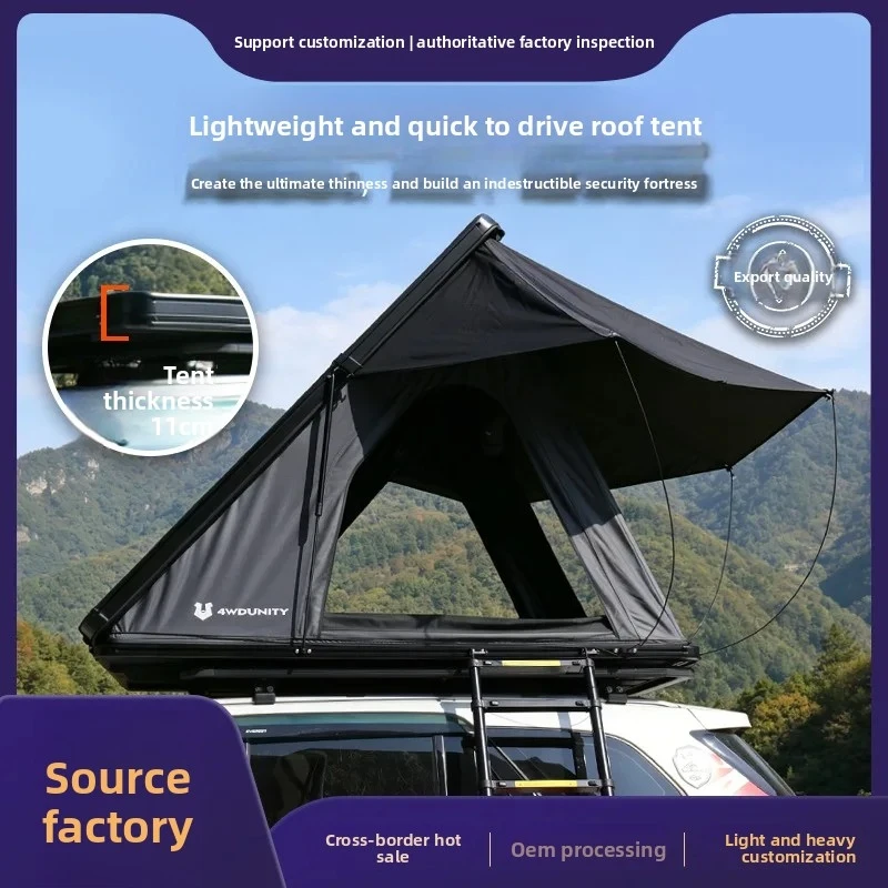 Bestseller - Ultra-Thin Outdoor Camping Car Hard Shell Aluminum Alloy Triangle Roof Top Tent 1. Quick Open For Adventures