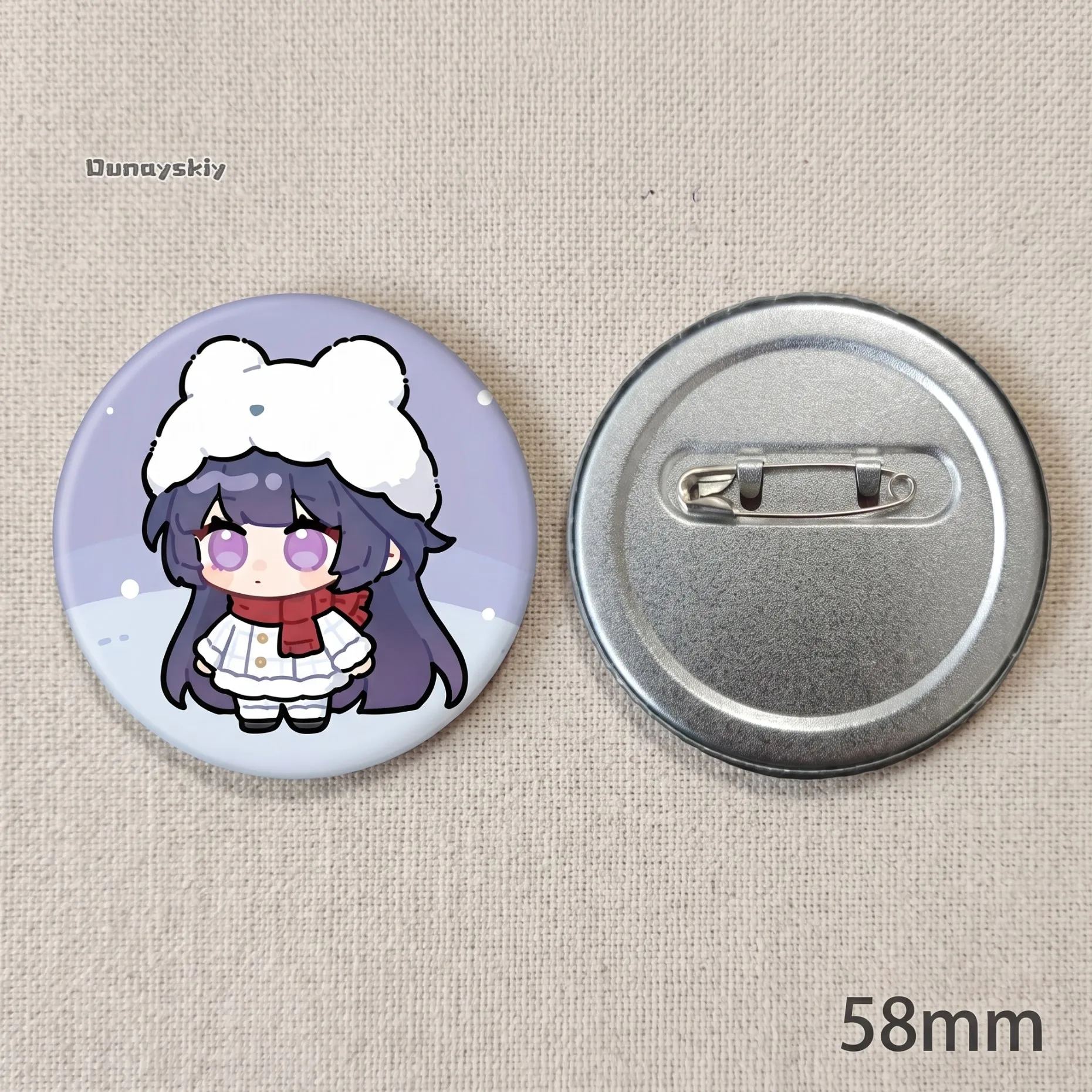 KS*27Honkai Impact 3rd Raiden Mei Herrscher of Thunder Anime Metal Badge Brooch Pin Gift HI3 Tinplate Collectible Raiden Badge