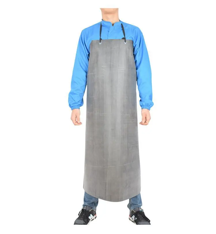 XXM-001 Venta al por mayor delantal de goma engrosado resistente al desgaste resistencia a ácidos y álcalis trabajo antiaceite delantal de poliéster de goma impermeable