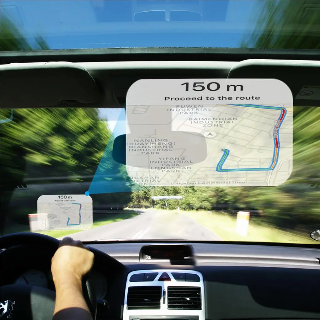 HUD Reflective Film Universal Simple Car Interior Front Windshield Clear Head Up Display Films Displaying Fitting