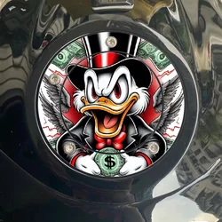 1PC Anime Duck Motorcycle Fuel Tank Cover Stickers Waterproof Motorbike Fuel Tank Cap Oilproof Vinyl Decals Cartoon Decoration