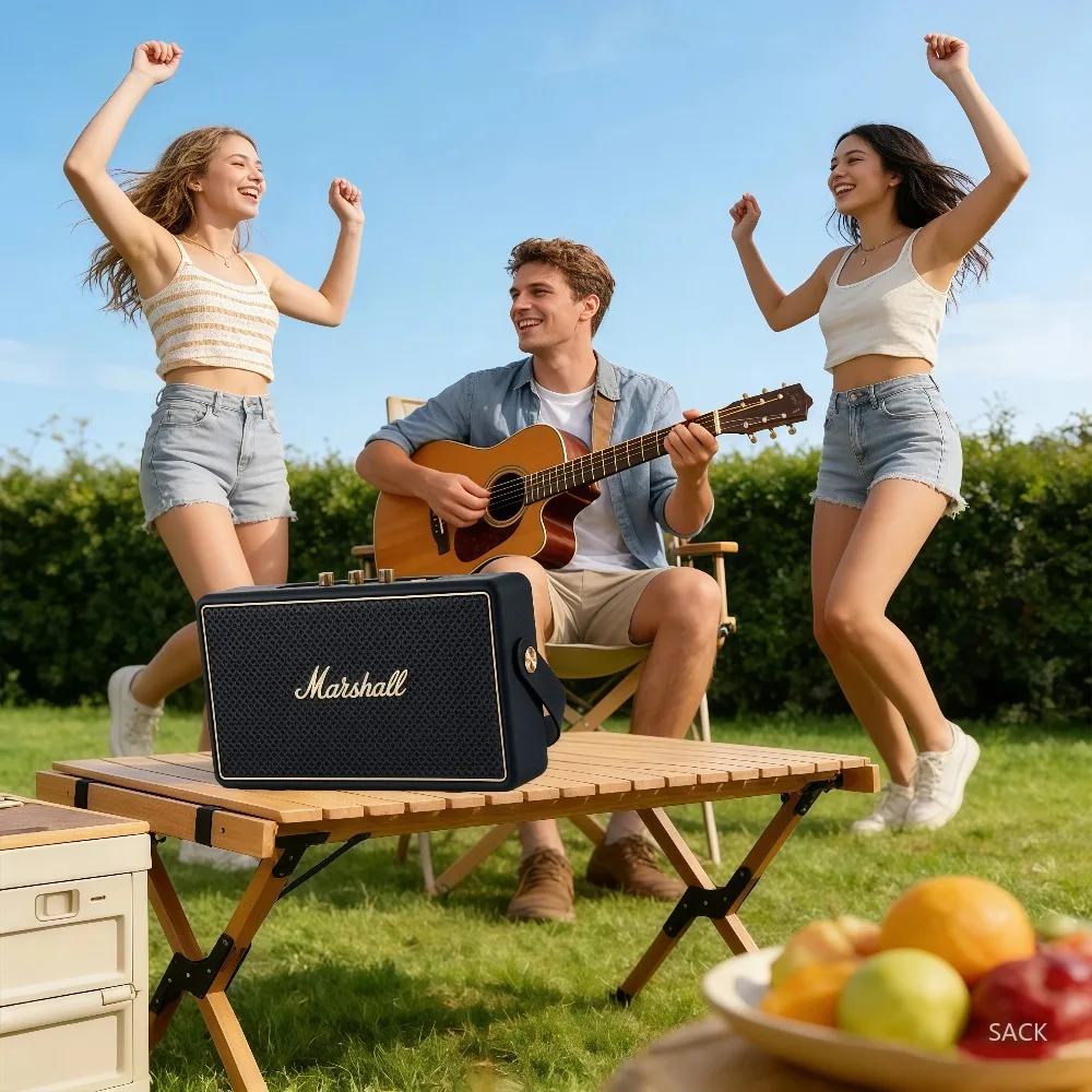 

2026 Marshall M18 Retro Bluetooth Speaker, Adjustable Bass, HiFi Stereo Sound, Multi-playback Modes & Long Battery Life