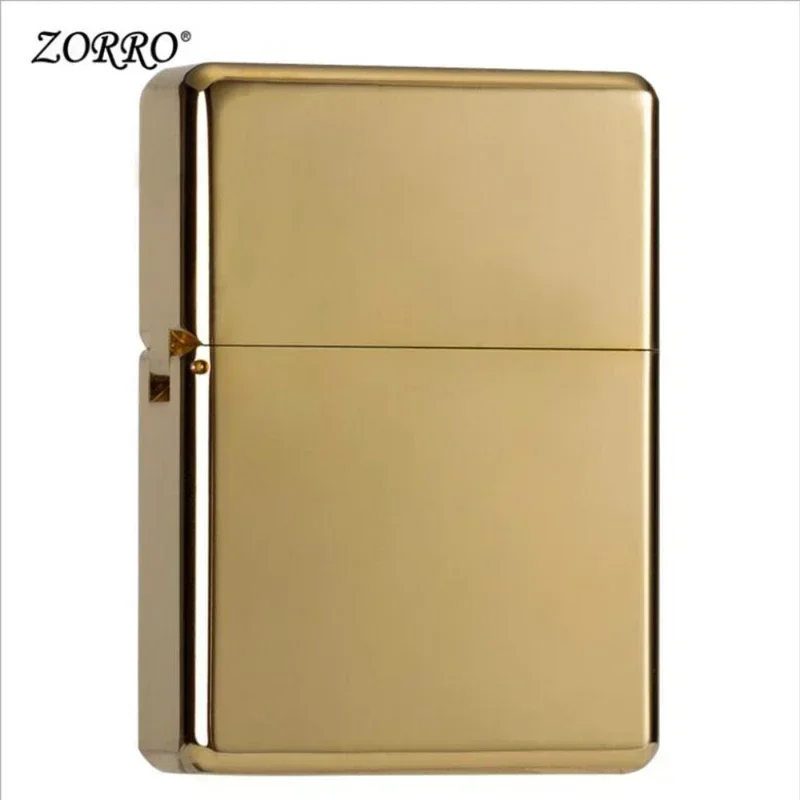 Zorro 912 Retro High End Waterproof Sealed Armor Constantine Lighter 3/5 Hinge Metal Petrol Lighter Men\'s Gift With box