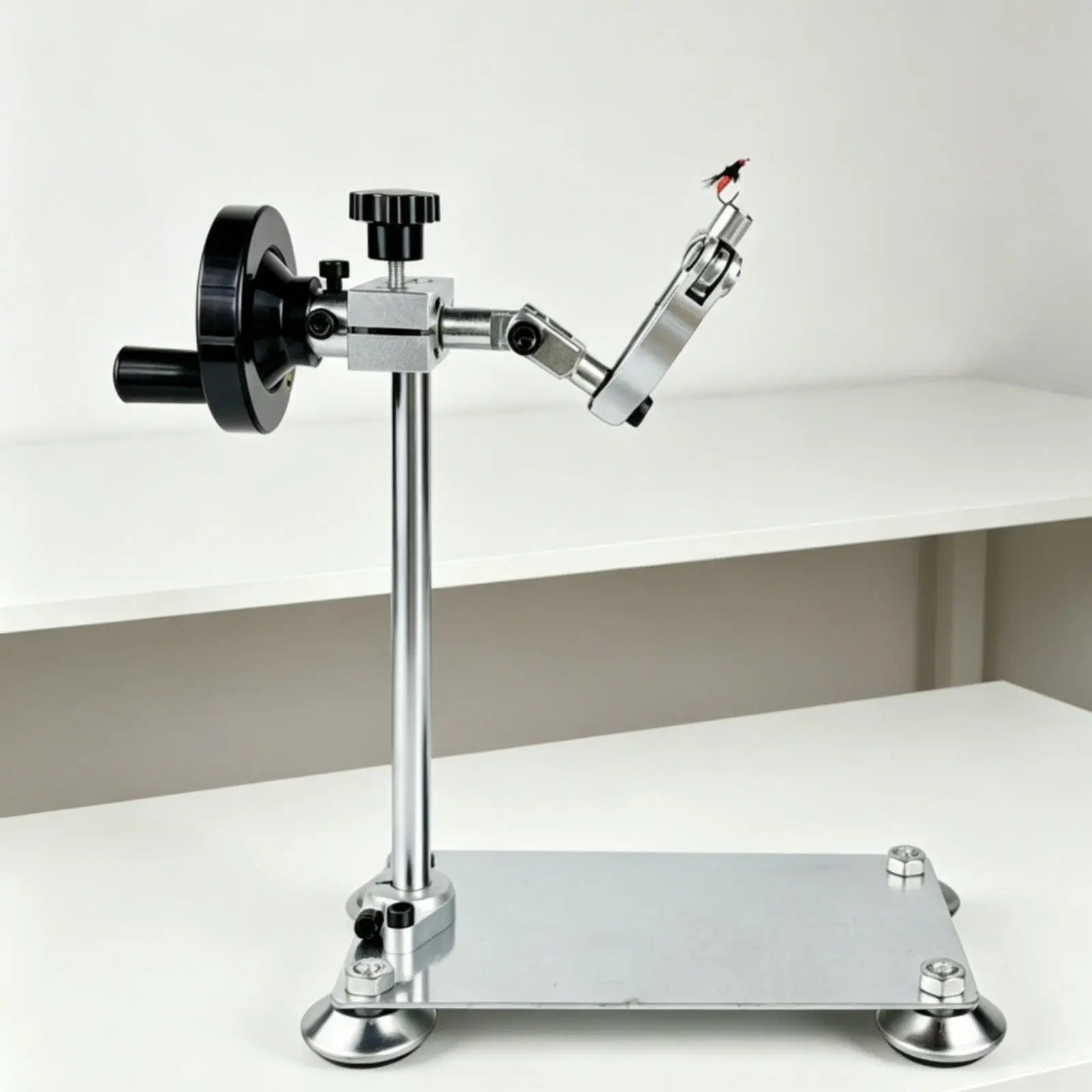 Stable Rotary Fly Vise for Fly Fishing Enthusiasts with Tight Jaw Design and Smooth Rotating Shaft for Tying
