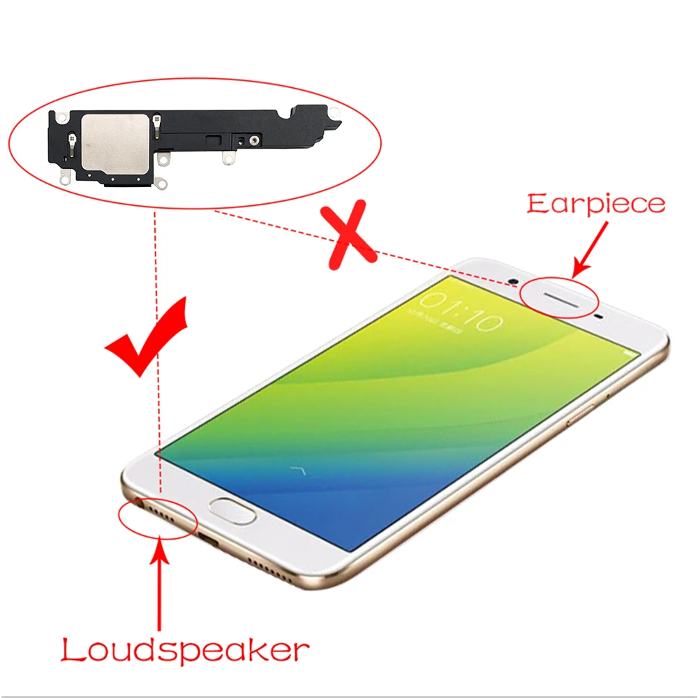 New Loud Speaker Flex Cable For iPhone 14 13 12 11 15 Pro Max Plus Mini LoudSpeaker Ringer Buzzer Replacement Parts