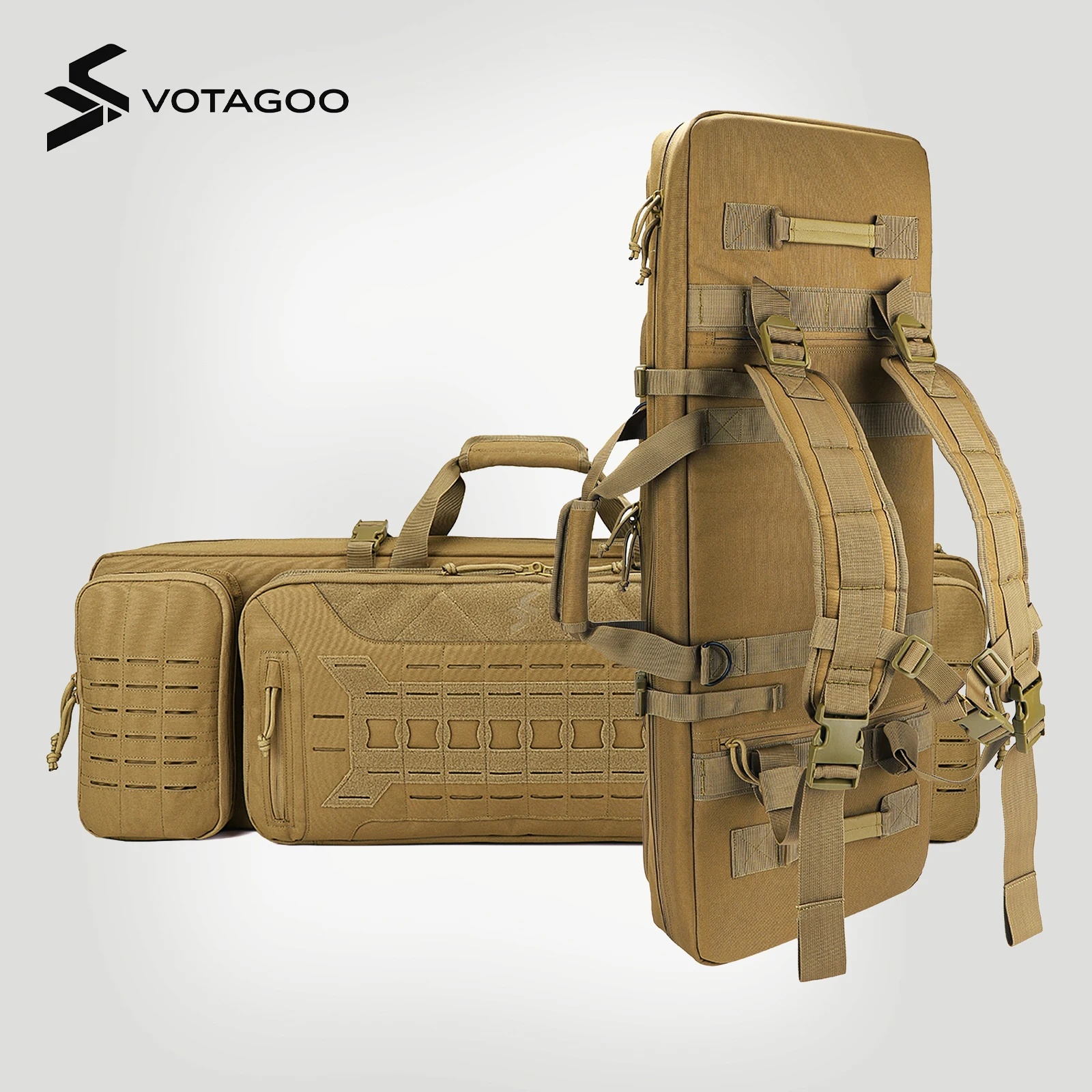 VOTAGOO 36/42 Inches Tactical Equipment Bag Large Capacity Backpack for Outdoor CS Field Long Storage Fishing Gear Bag
