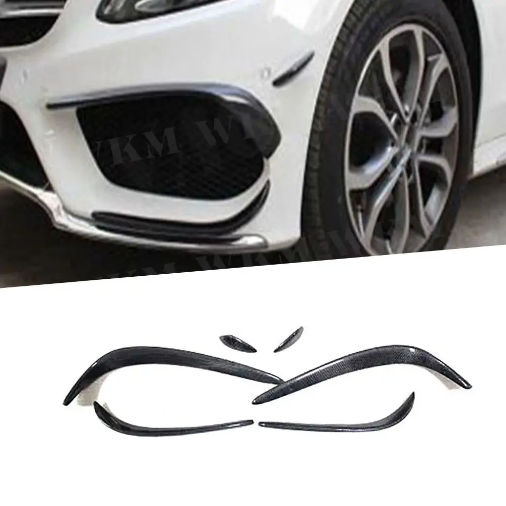 

For C Class W205 Carbon Fiber Front Bumper Air Vent Fender Spoiler Trim for Mercedes Benz C63 AMG C180 C200 2015-2017