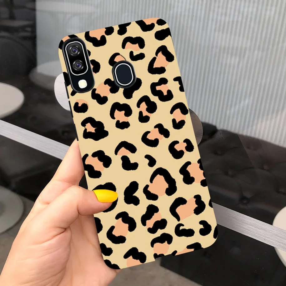 For Samsung A40 Case Luxury Lattice Art Painted Shockproof Bumper Soft Phone Cover For Samsung Galaxy A40 Funda A 40 A405F Coque