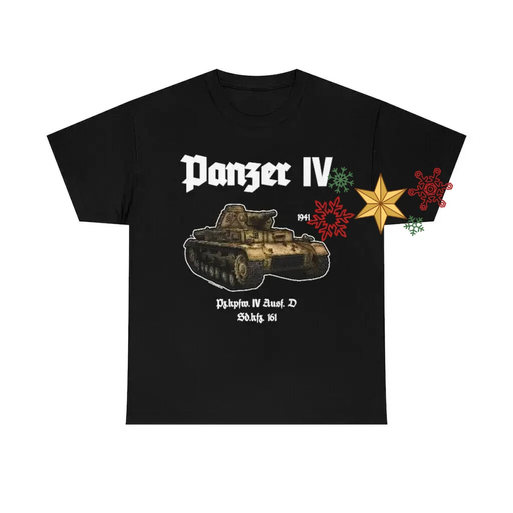 Army  Panzer IV Tank T-Shirt 100% Cotton O-Neck Summer Short Sleeve Casual Mens T-shirt Size S-3XL