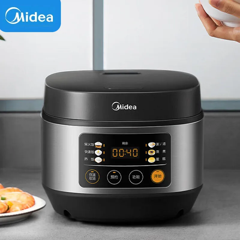 Midea 주방용 컬러 스크린 단추 전기 밥솥, 3L 밥솥, 다기능 메뉴, 가정용 전기 요리 냄비