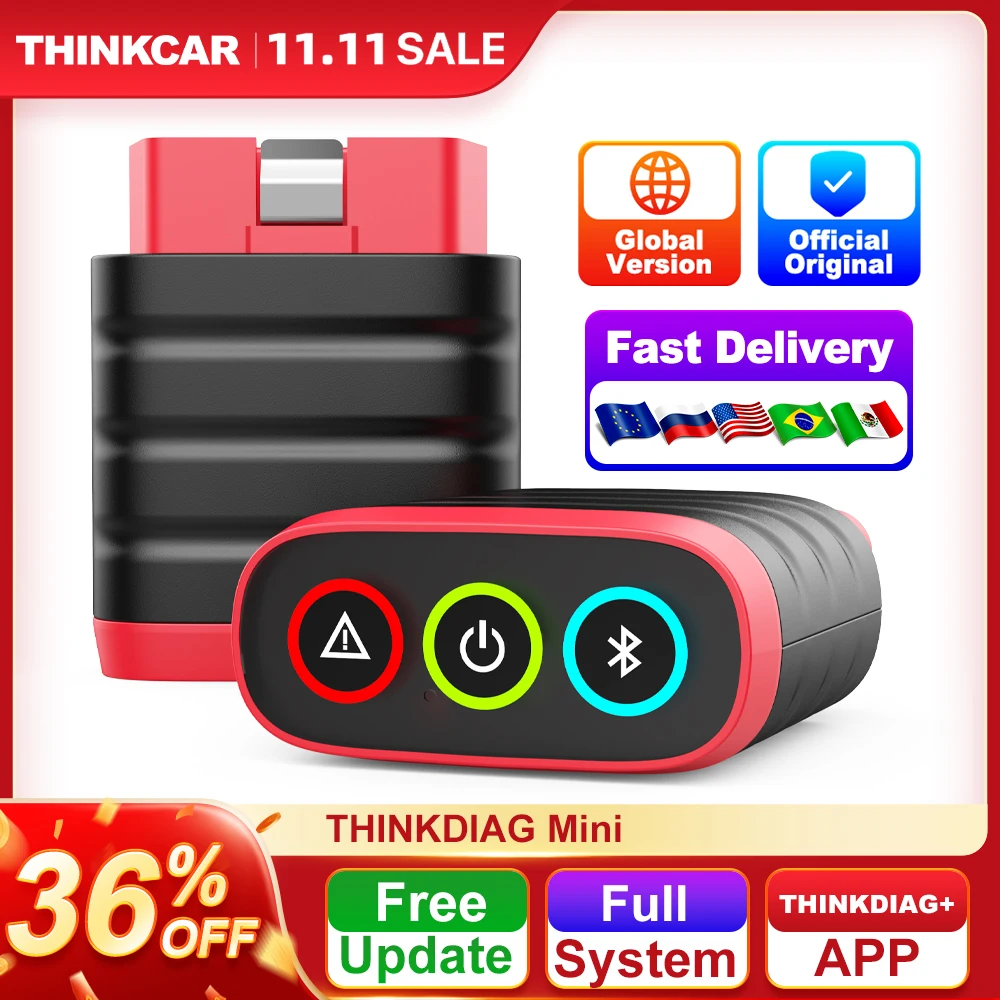 THINKCAR THINKDIAG MINI Auto OBD2 Scanner Sistemi completi Diagnosi Tutte le auto Strumenti di scansione di diagnosi automobilistica gratuiti a vita