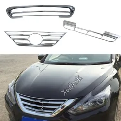 Body ABS Chrome License Plate Trim For Nissan Altima Teana 2013 2014 2015 2016 2017 2018 Racing Grid Grill Grille Panel Frame