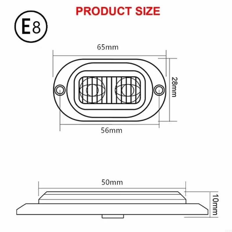 2025 New Bright 2 Strips Light للسيارات التجارية من 12 إلى 24 فولت تصميم صدمية سهولة التثبيت منارة