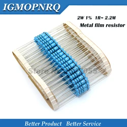 20pcs 2W Metal film resistor 1% 1R~1M 4.7R 10R 22R 47R 100R 220R 560R 1K 10K 100K 2.2 10 22 47 100 220 470 1M ohm
