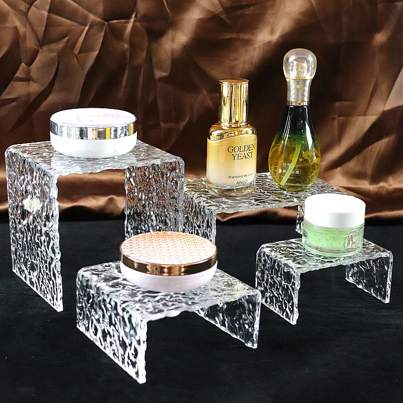 Acrylic Water Ripple Transparent Display Rack Photography Props Cosmetics Jewelry Display Rack INS Ornaments