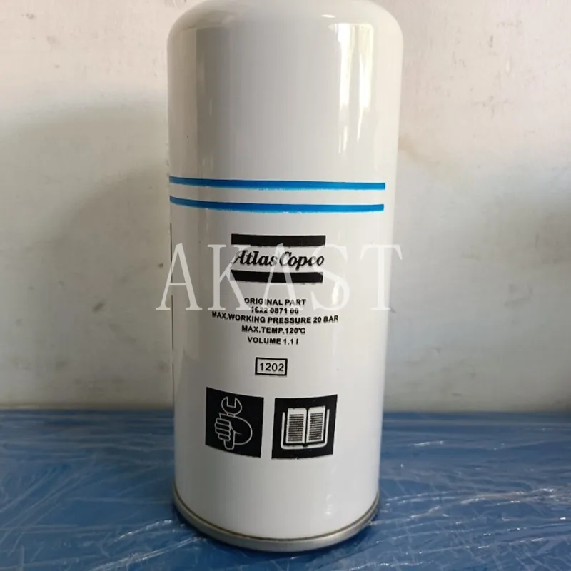 High efficiency Oil Filter 1622087100 for Atlas Copco Air Compressor part Replacement