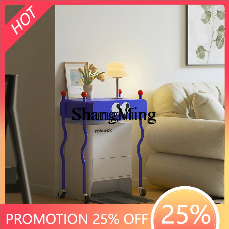 

CL modern sweeping robot rack mobile sofa side few floor storage cabinet trolley