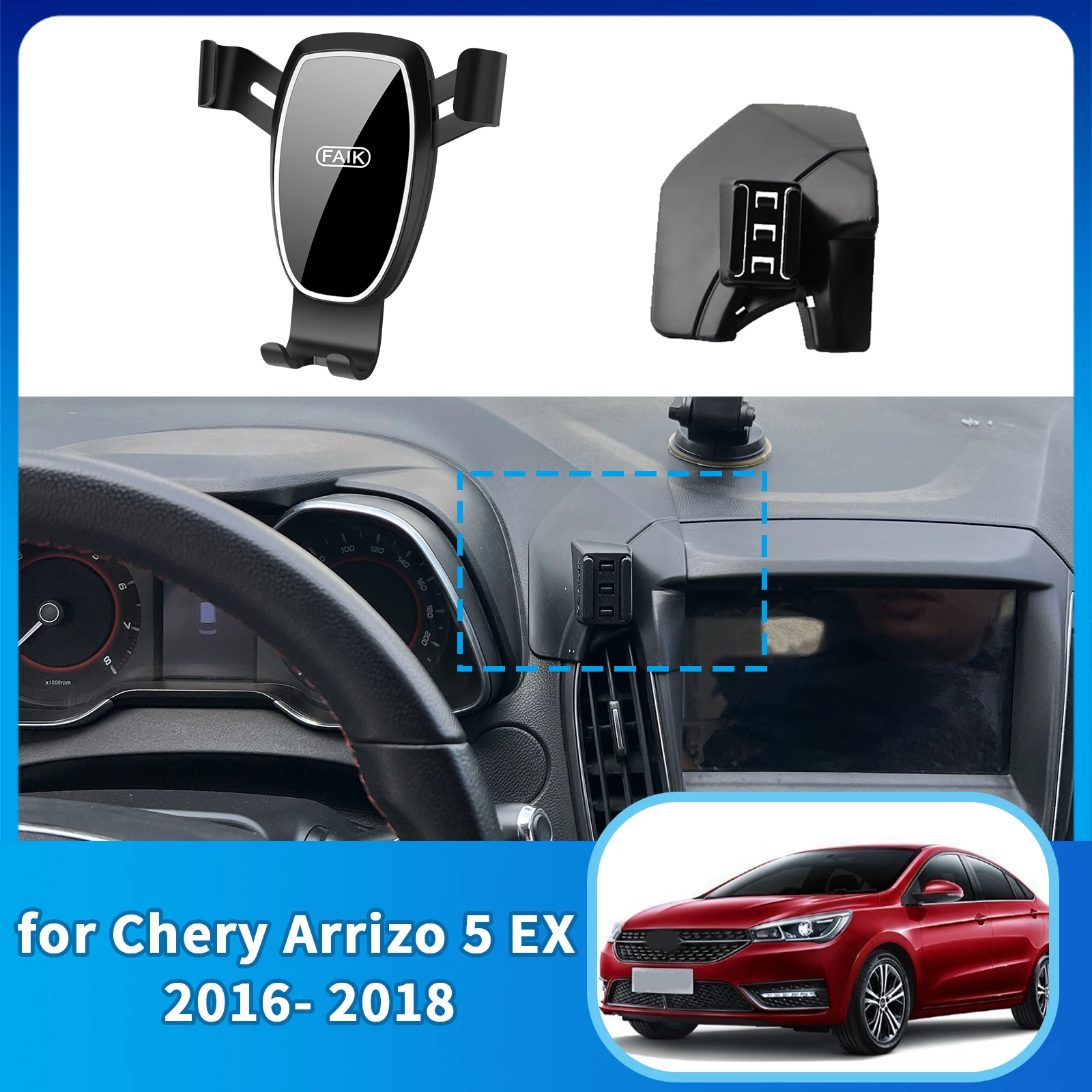 

Car Mobile Phone Holder for Chery Arrizo 5 EX 5 PRO 5 PLUS GT 2016 2017 2018 Navigation Stand Auto GPS Bracket Accessories