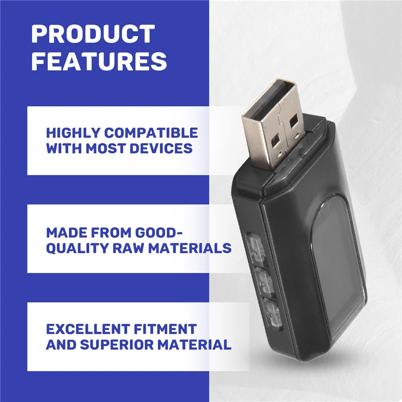 Advanced Bluetooth 5.0 Transmitter And Receiver, 2 In 1 Wireless Adapter With LCD Display 3.5Mm AUX USB Stereo For PC TV Car Hea